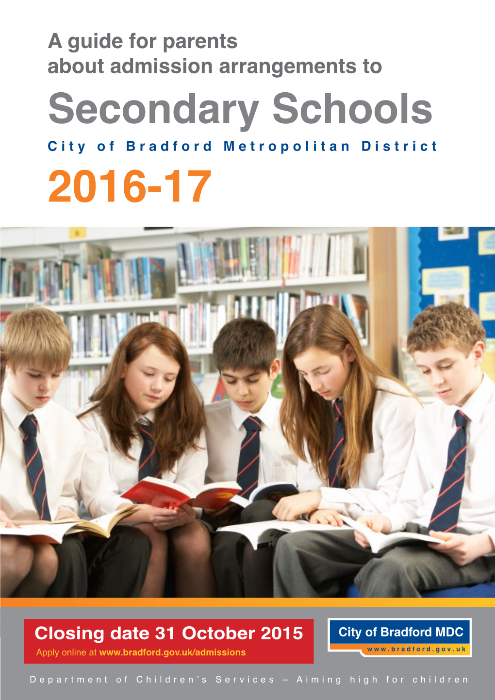 Secondary Schools City of Bradford Metropolitan District 2016-17