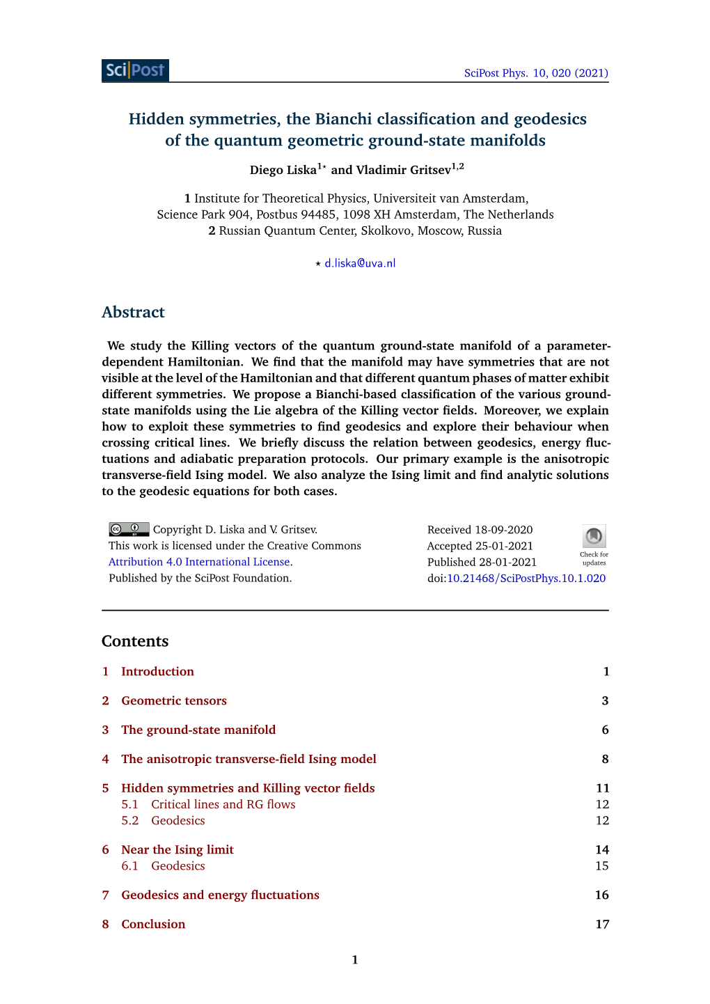 Hidden Symmetries, the Bianchi Classification And