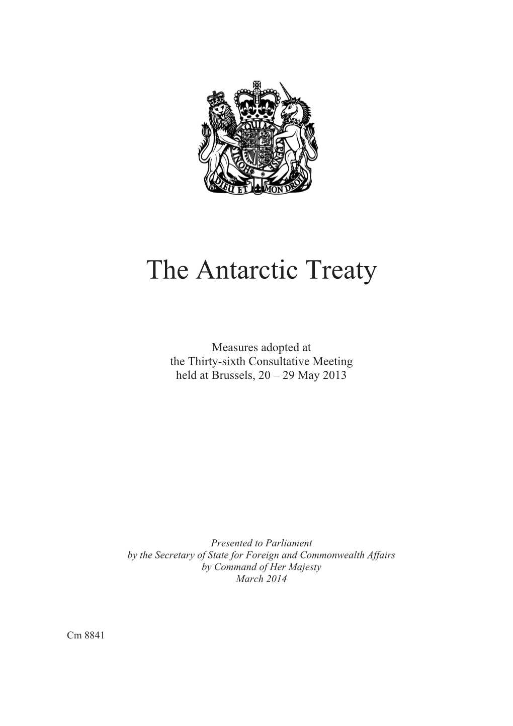 The Antarctic Treaty