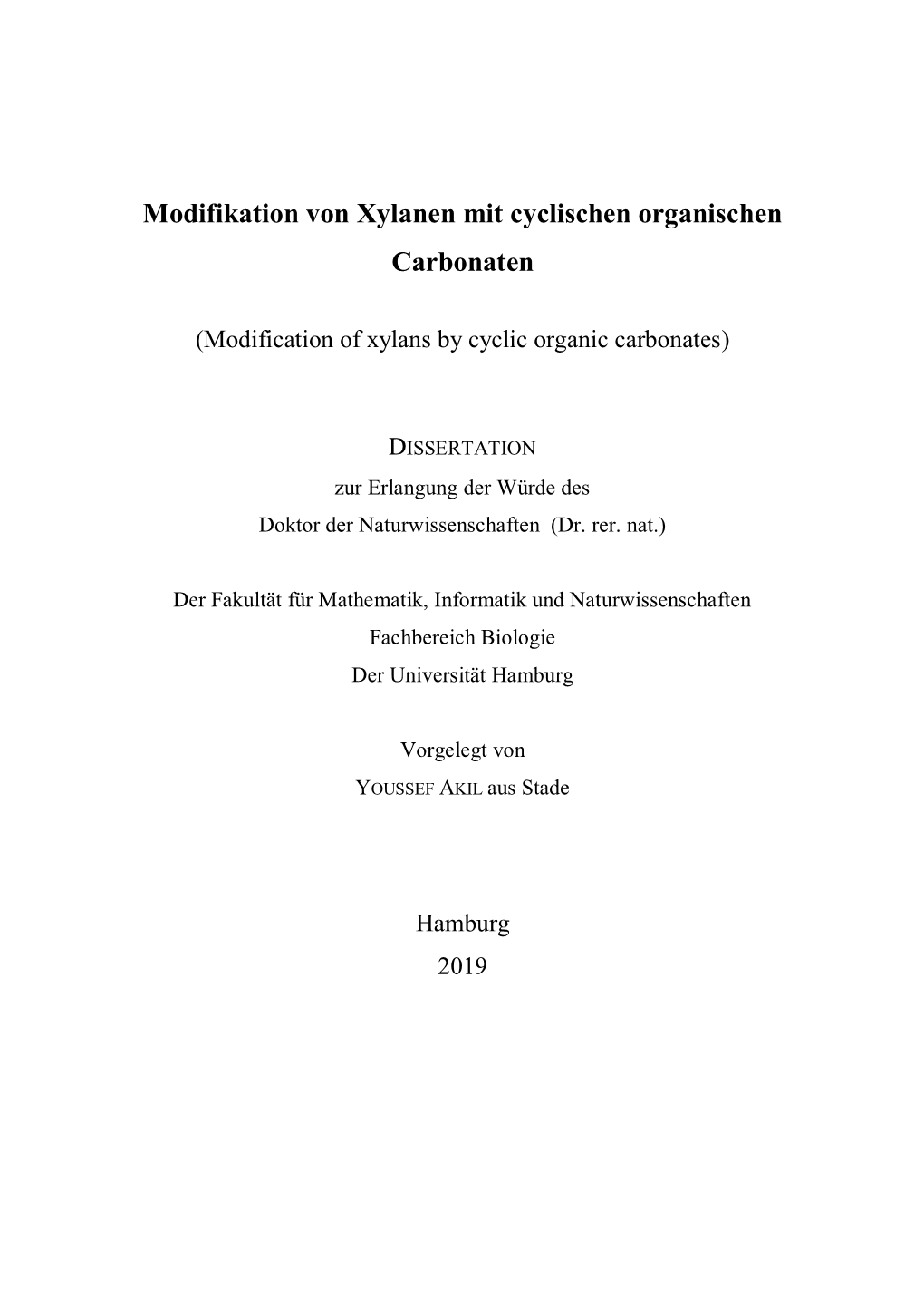 Safe and Non-Toxic Hydroxyalkylation of Xylan Using Propylene Carbonate European Polymer Journal, 2016, 77, 88-97