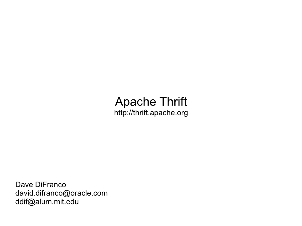 Apache Thrift