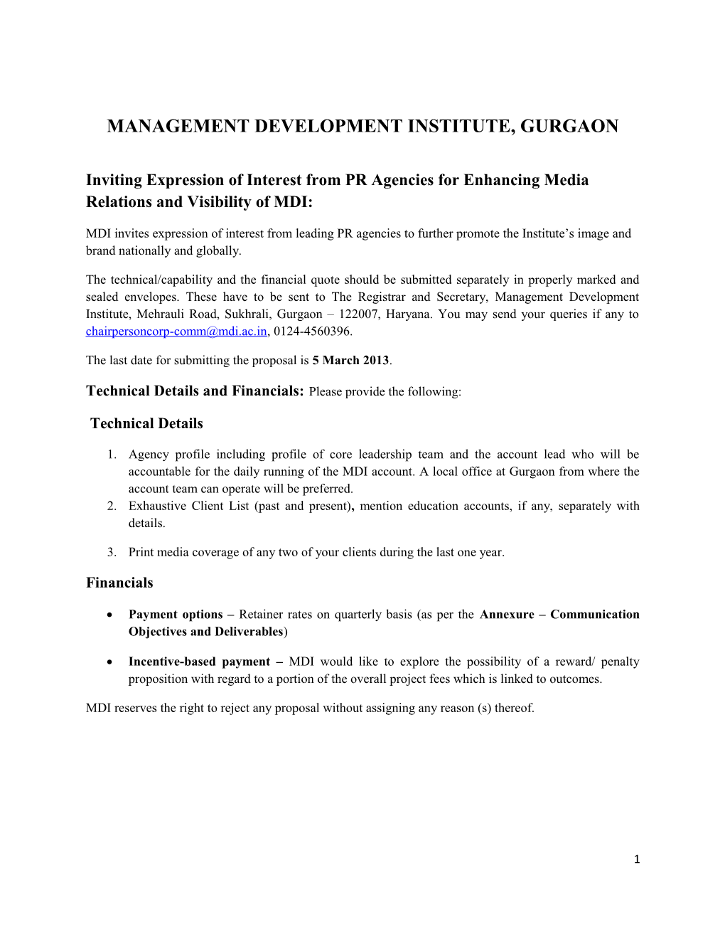 Management Development Institute, Gurgaon