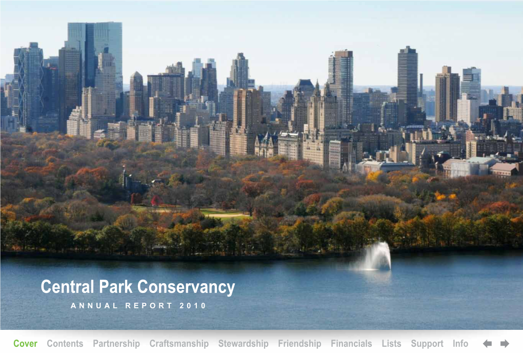 Central Park Conservancy a N N U a L R E P O R T 2 0 1 0