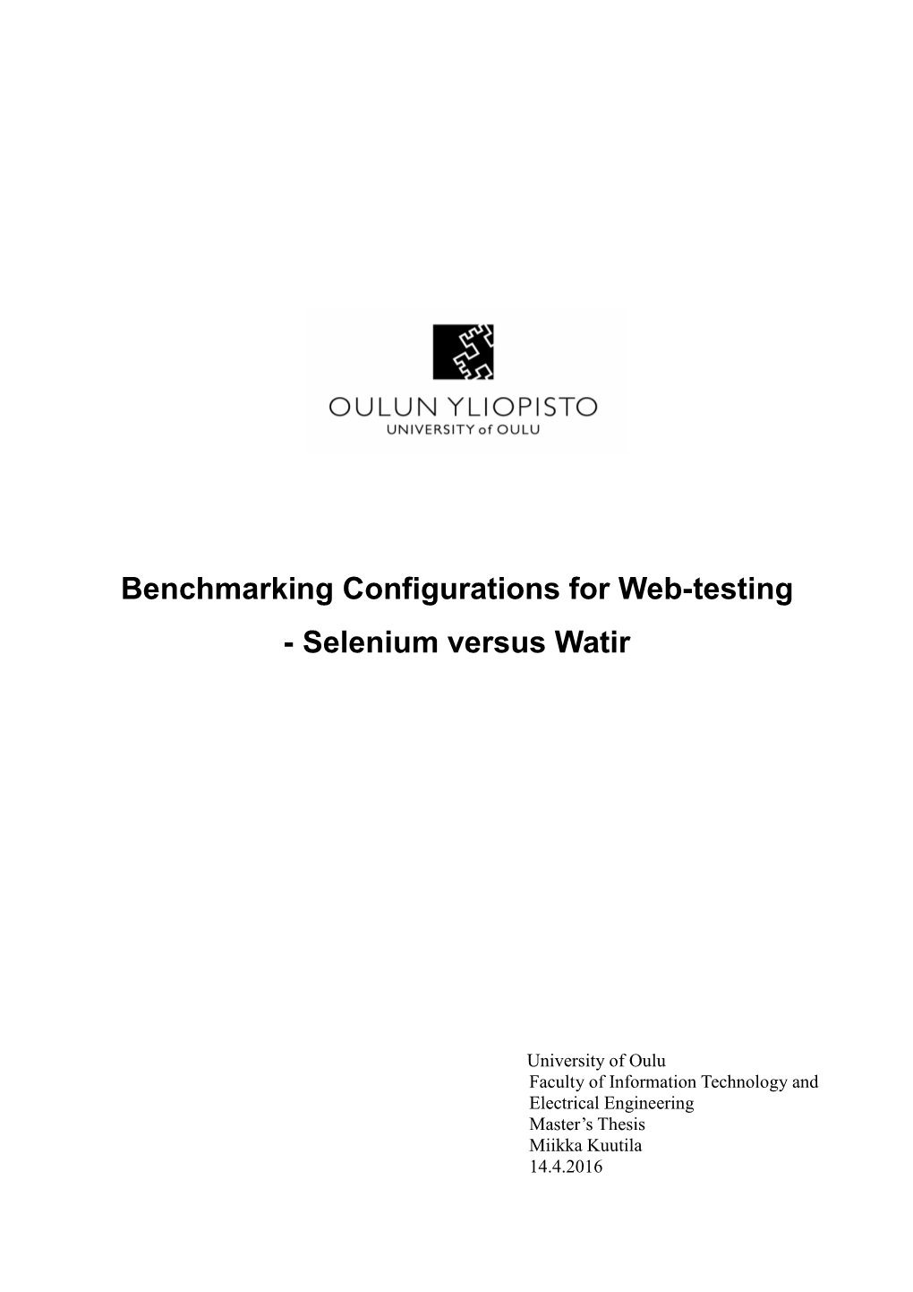 Selenium Versus Watir