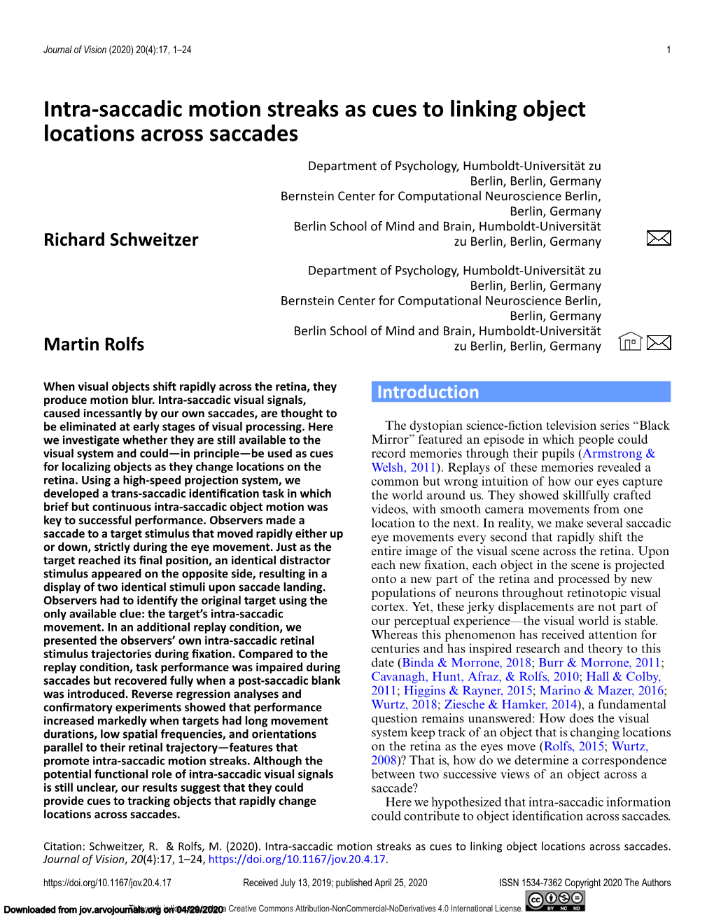 Previous Studies (Li, Barbot, & Carrasco, (Morey, 2008)