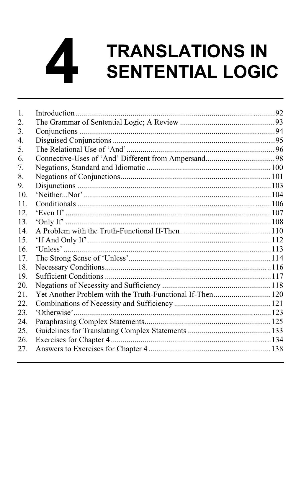 Translations in Sentential Logic