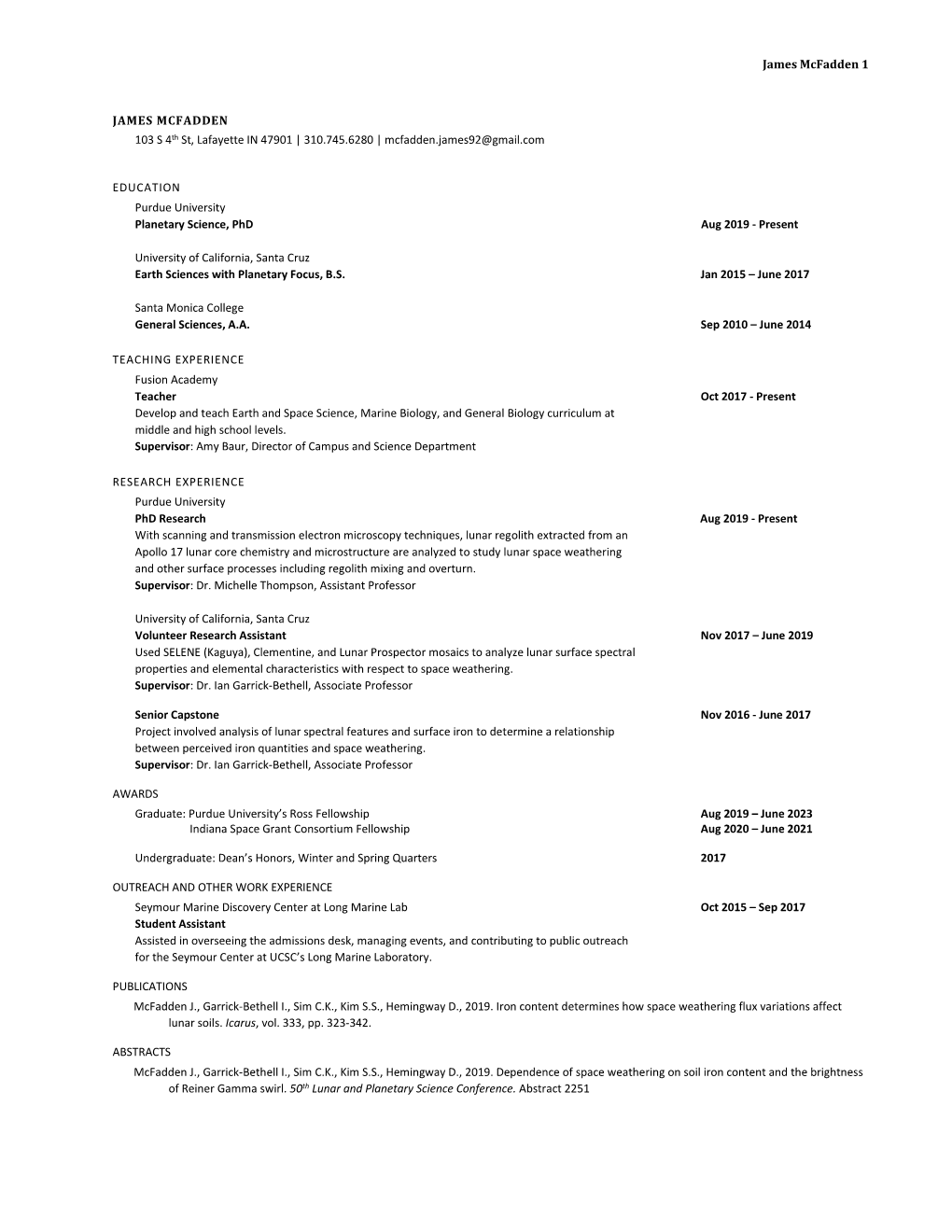 Curriculum Vitae