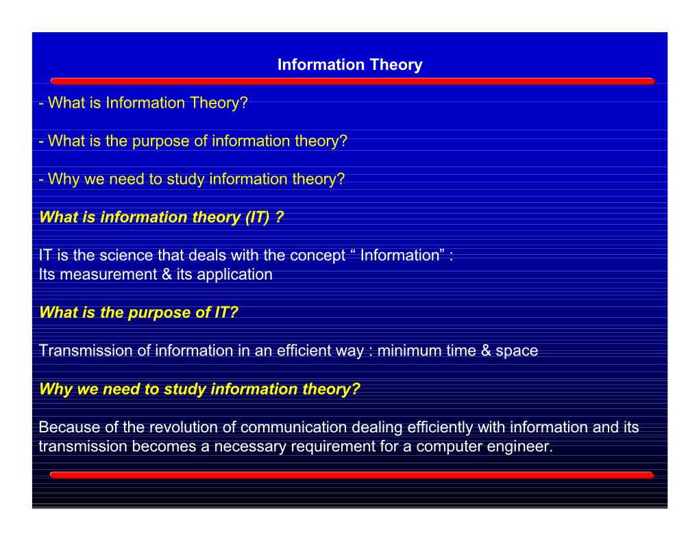 Information Theory