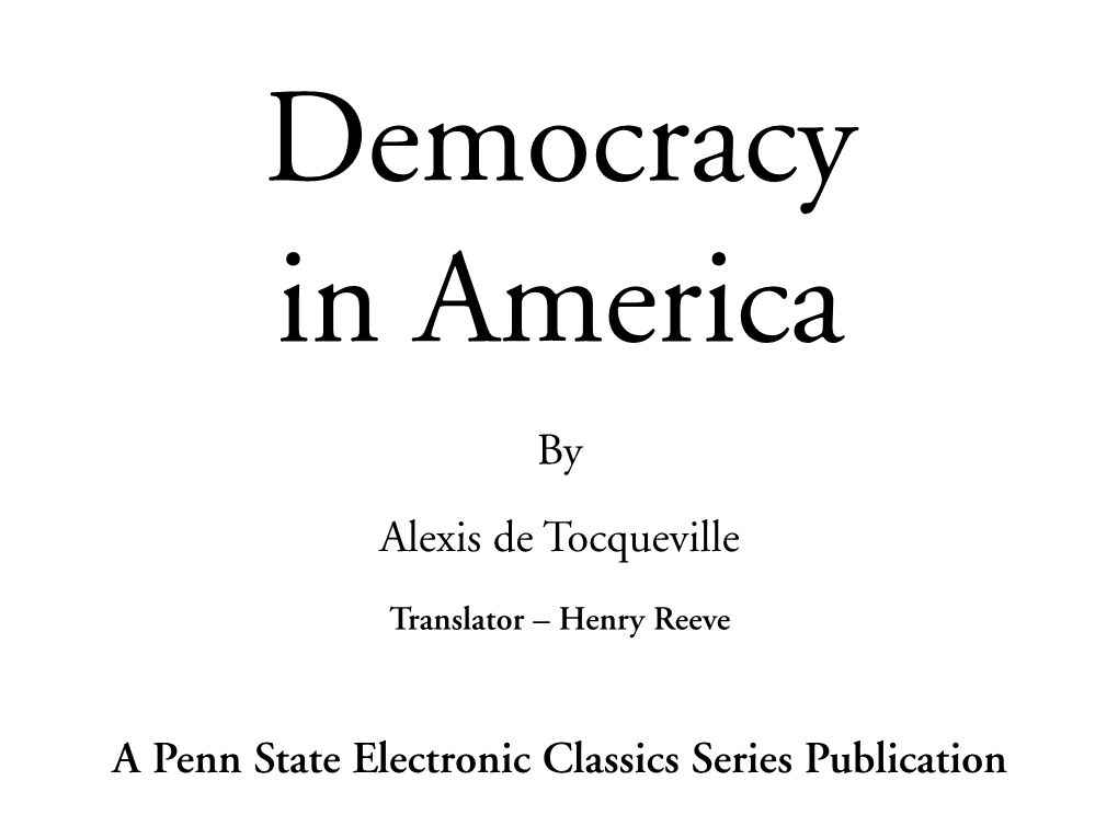 Democracy in America