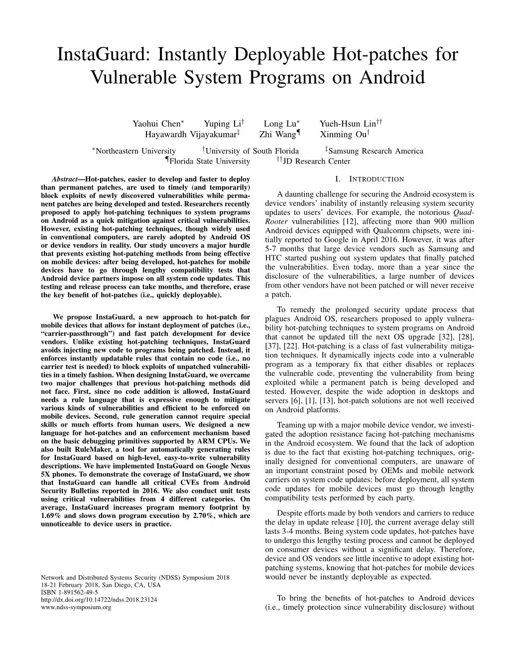 Instantly Deployable Hot-Patches for Vulnerable System Programs on Android