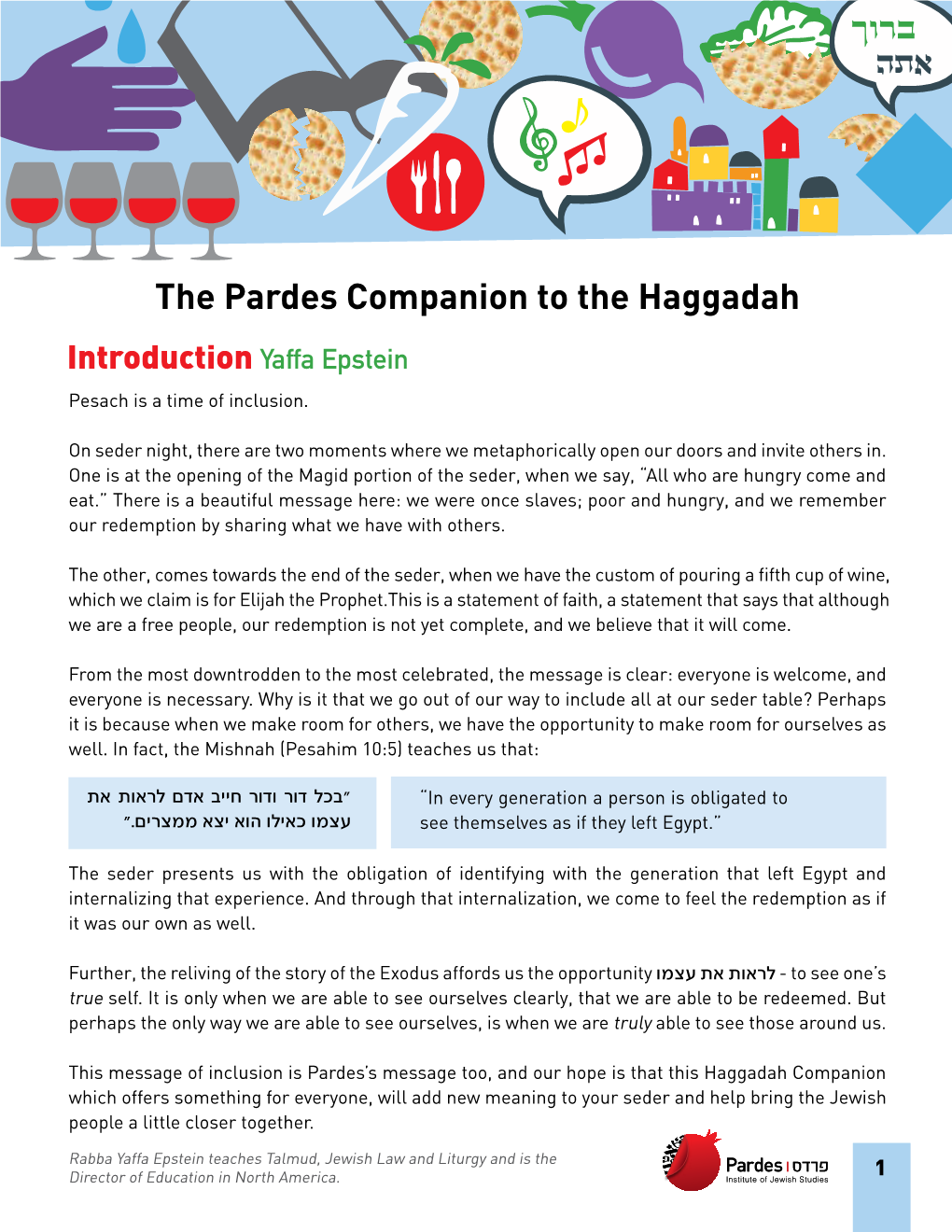 The Pardes Companion to the Haggadah