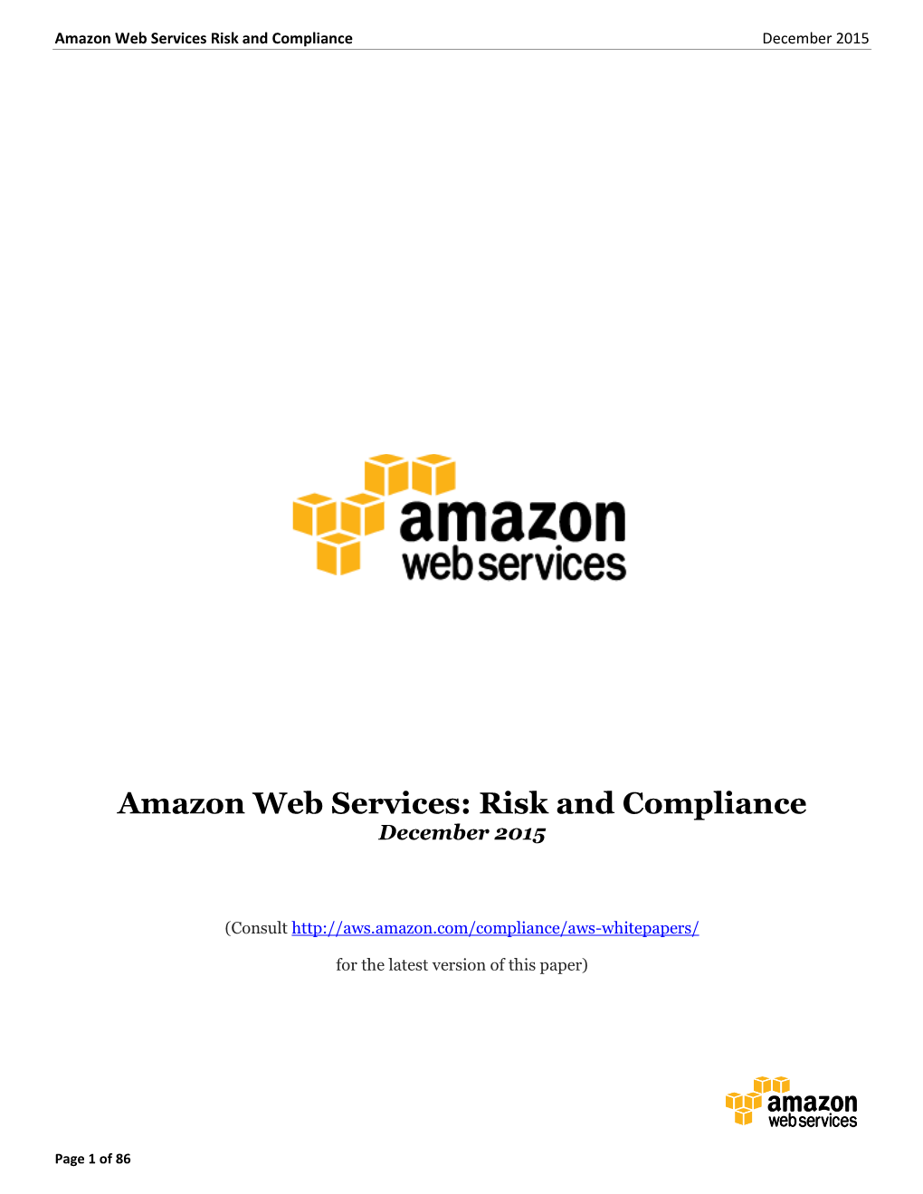 Amazon Web Services: Risk and Compliance December 2015