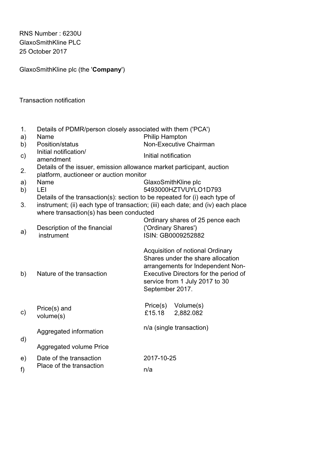 Transaction Notification 1. Details O