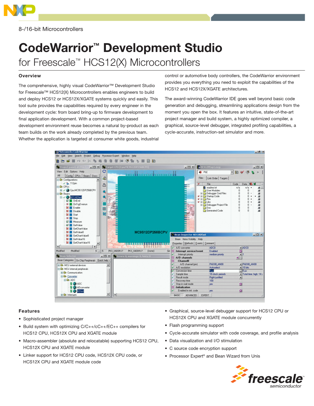 Codewarrior™ Development Studio for Freescale™ HCS12(X) Microcontrollers