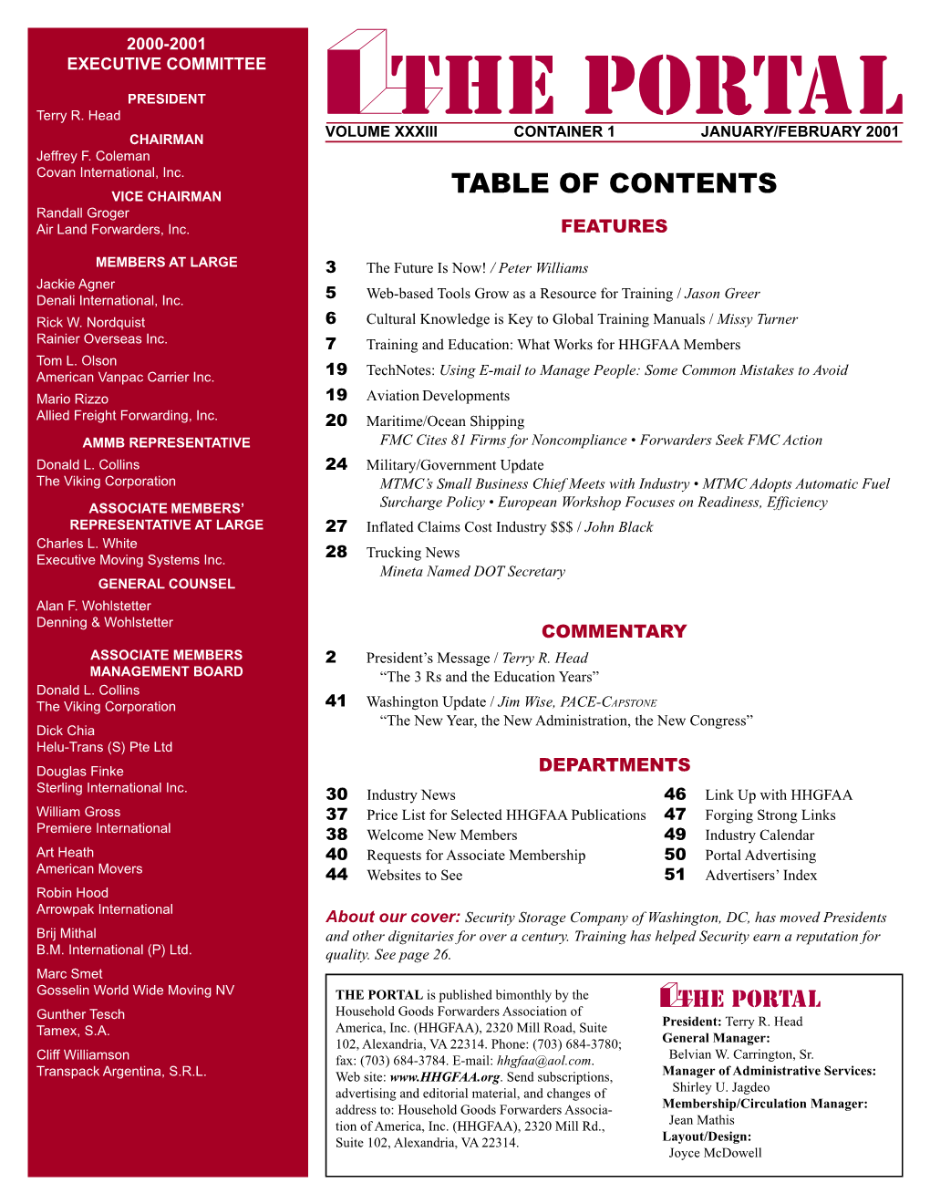 TABLE of CONTENTS Randall Groger Air Land Forwarders, Inc