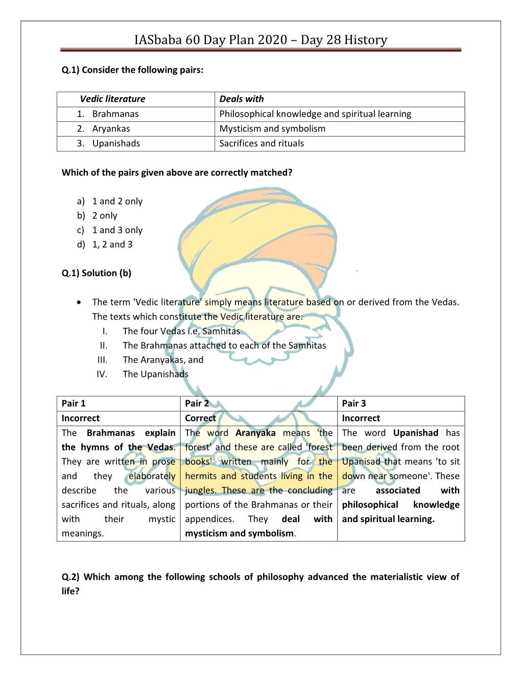 Iasbaba 60 Day Plan 2020 – Day 28 History