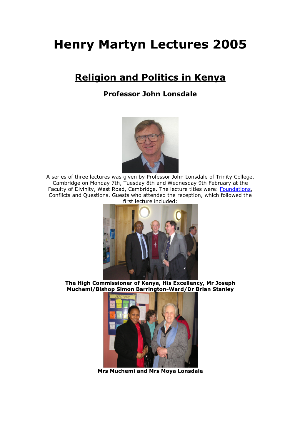Religion and Politics in Kenya