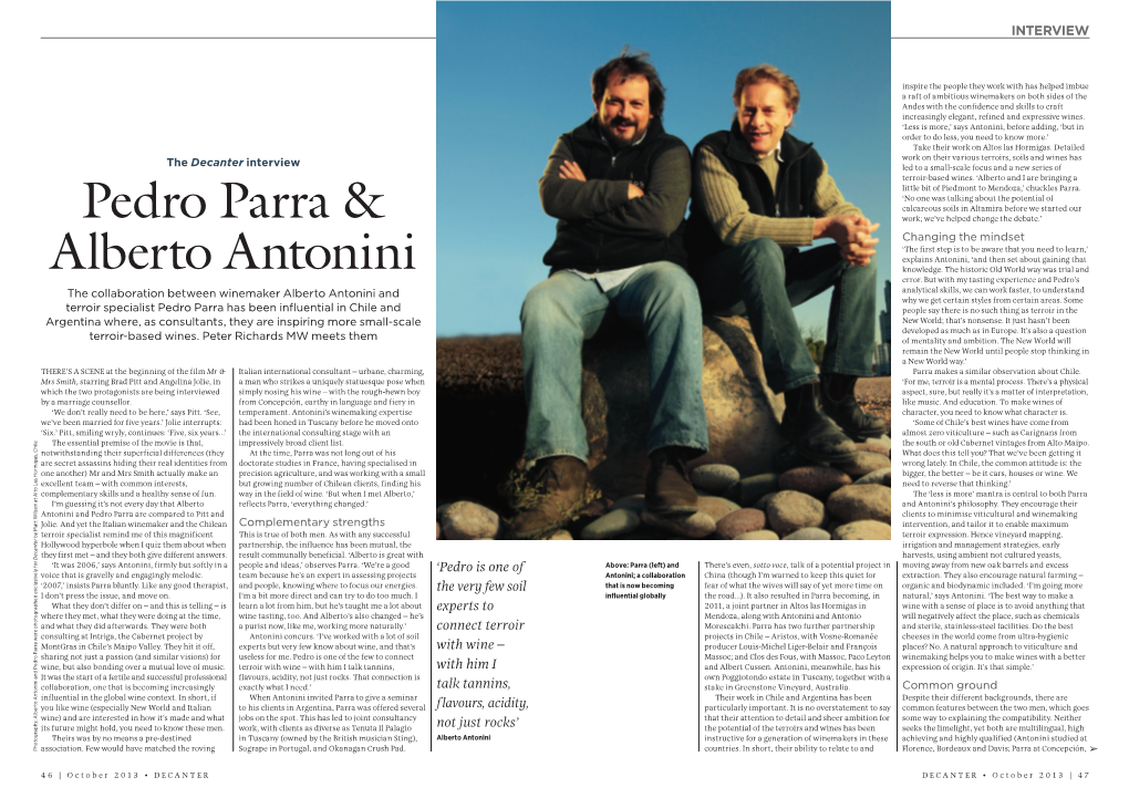 Pedro Parra & Alberto Antonini