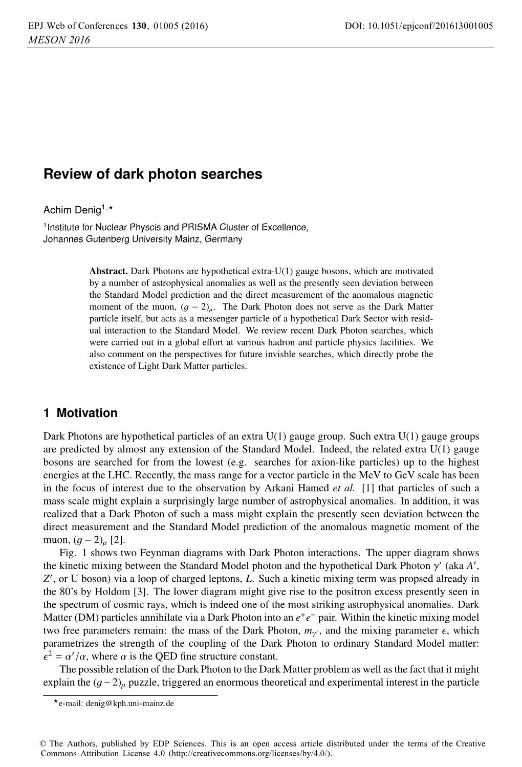 Review of Dark Photon Searches
