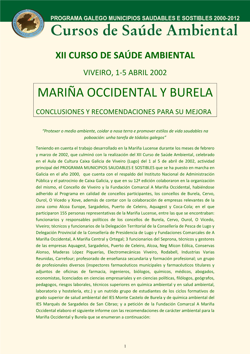 Mariña Occidental Y Burela