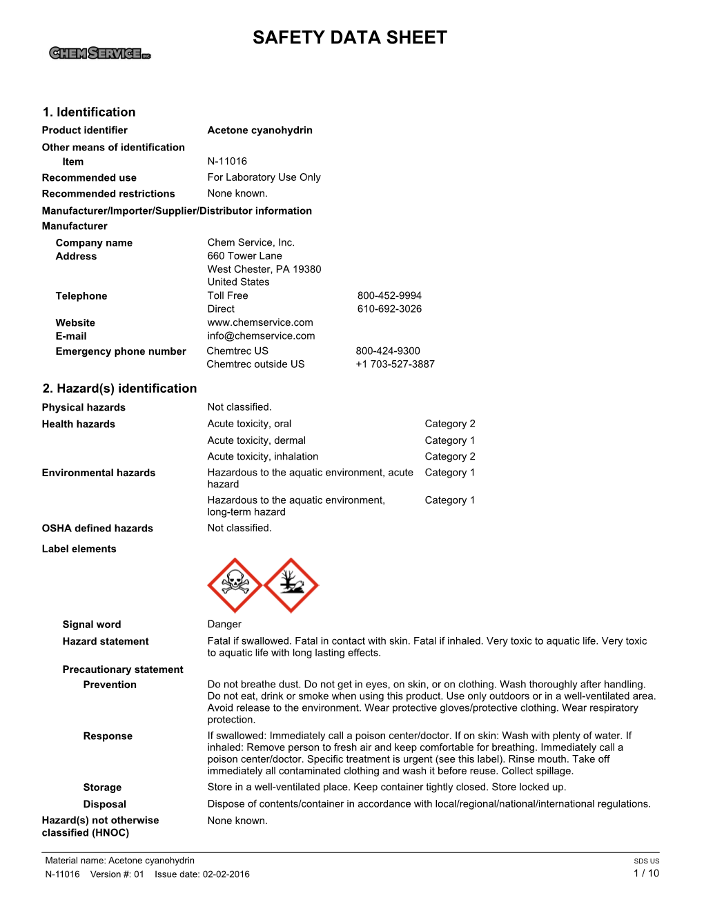 Safety Data Sheet