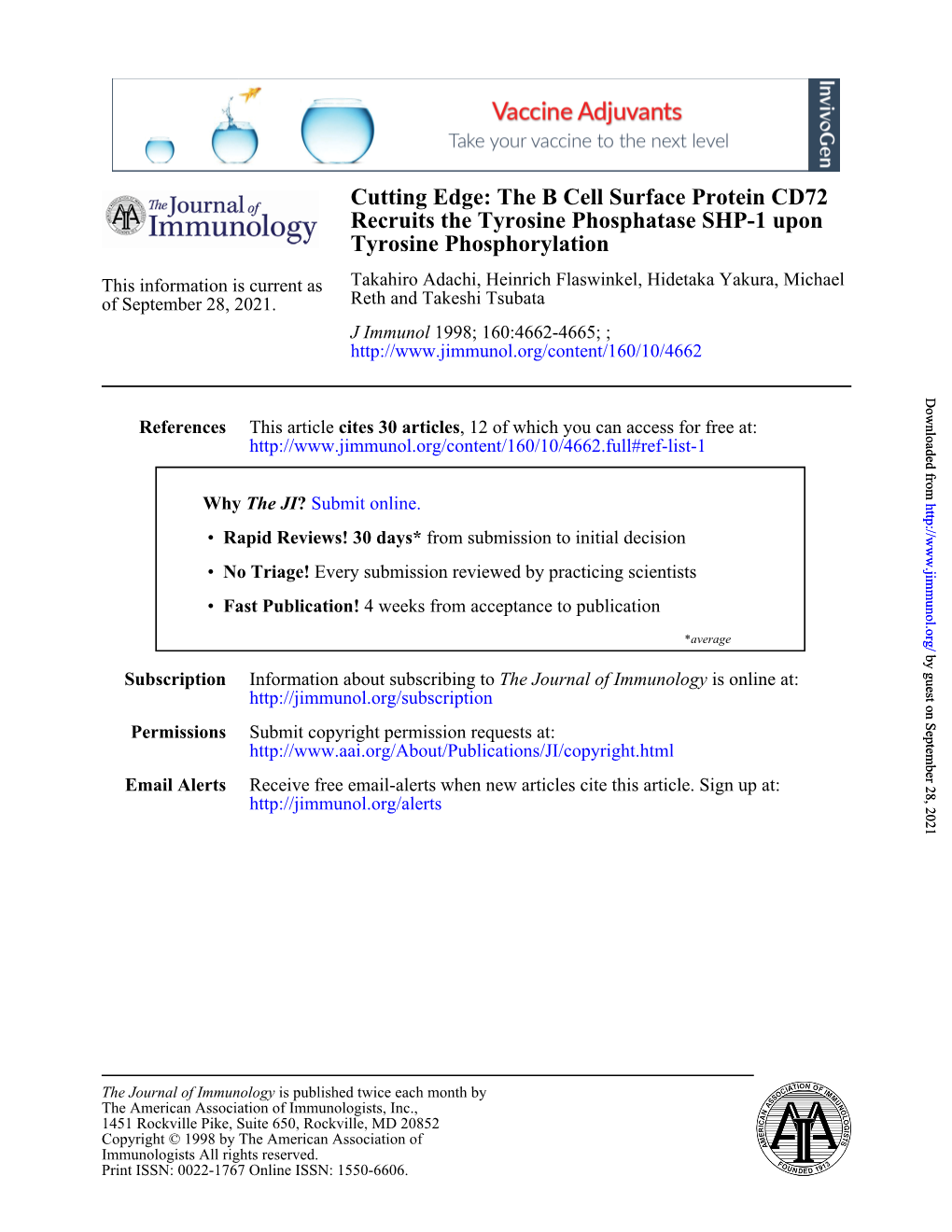 Tyrosine Phosphorylation Recruits The