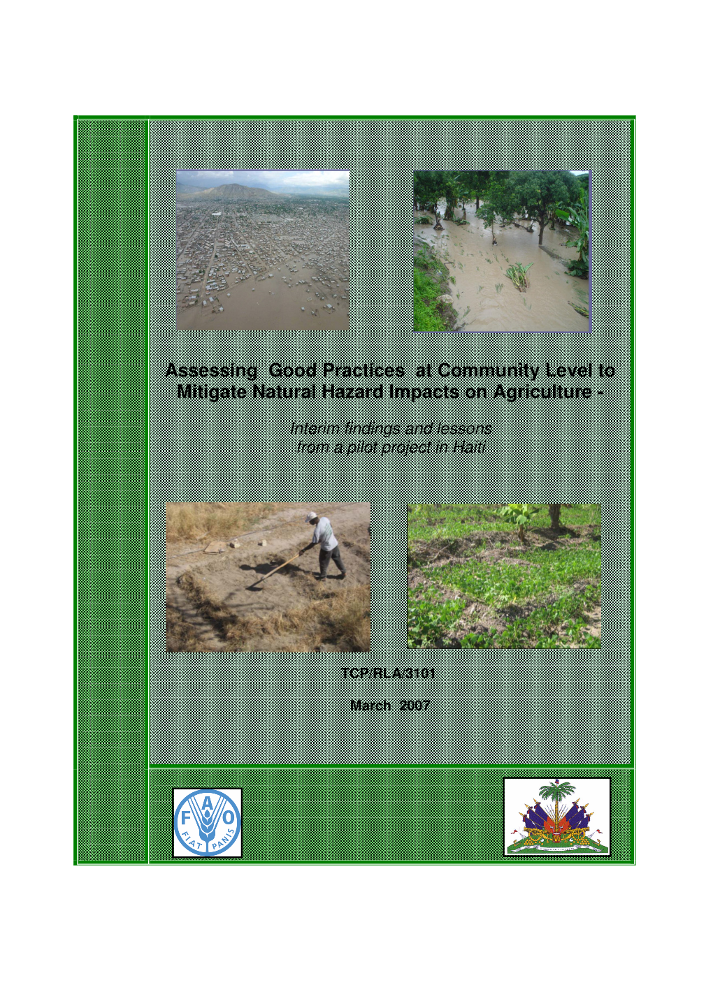 Assessing Good Practices at Community Level to Mitigate Natural Hazard Impacts on Agriculture