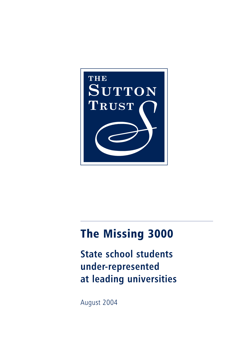 SUTTON the Missing 3000