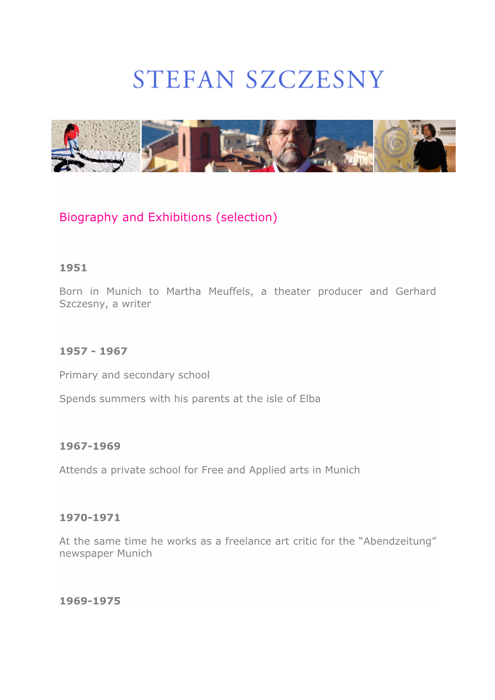 Biography and Exhibitions (Selection)