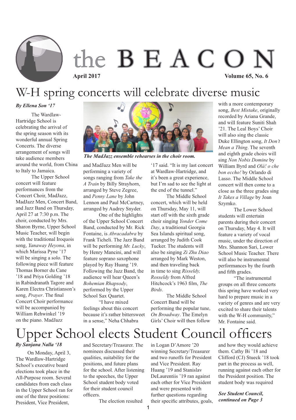 The BEACON April 2017 Volume 65, No