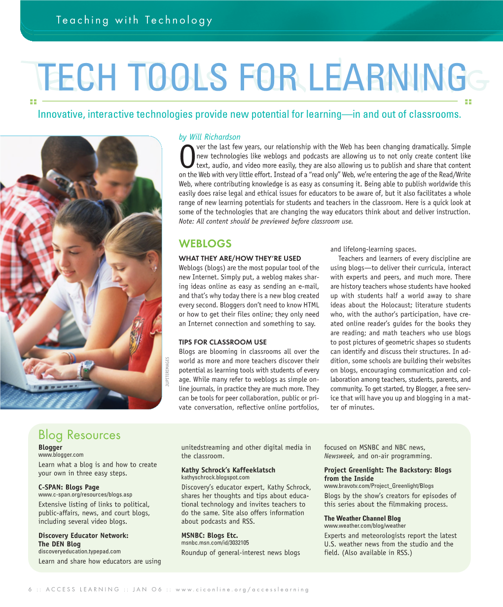 Tech Tools for Learning