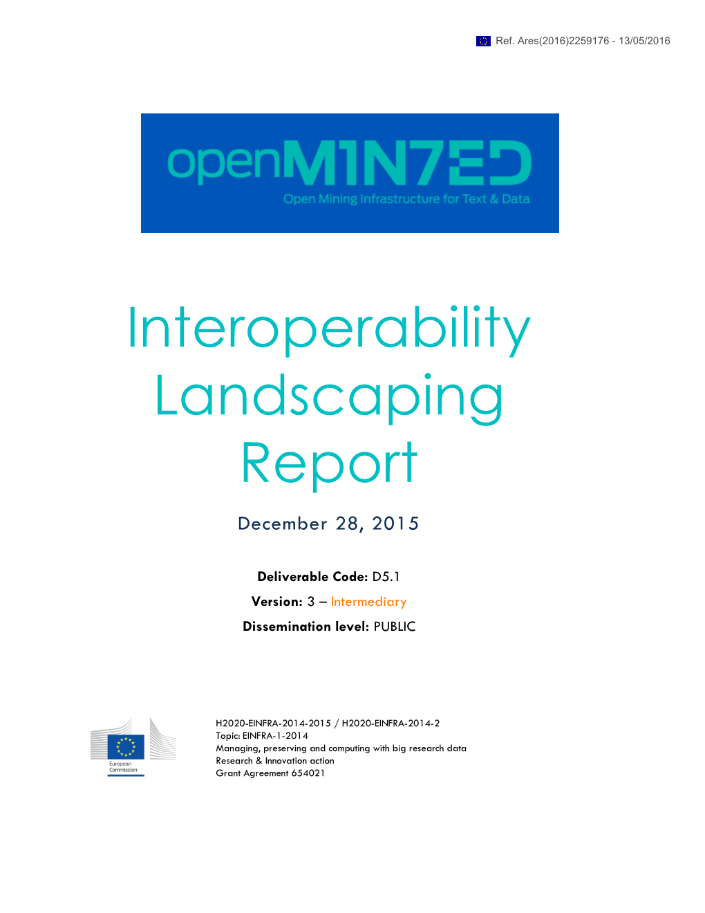 Interoperability Landscaping Report December 28, 2015