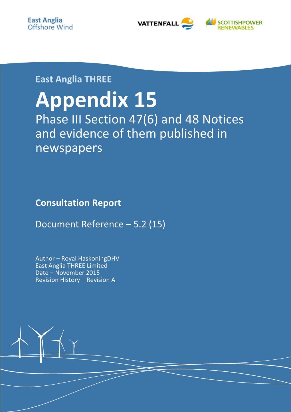 Consultation Report Appendix 15