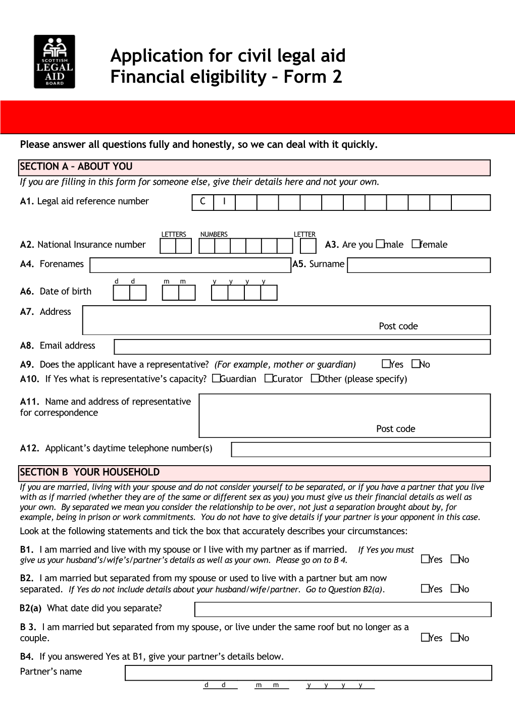 Application for Civil Legal Aid s1