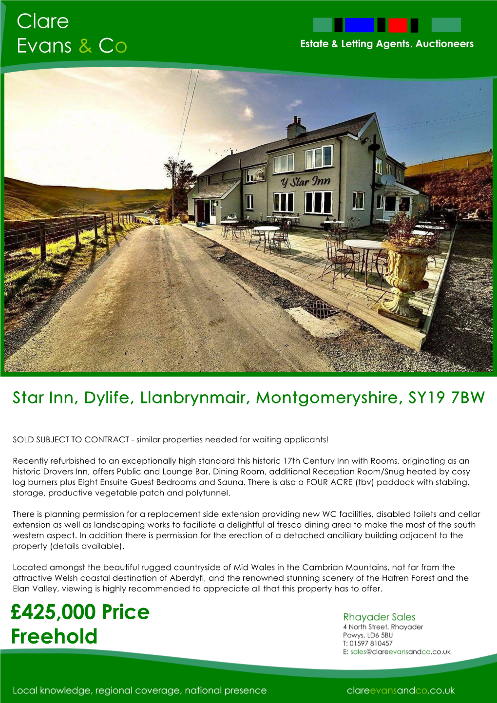 Dylife, Llanbrynmair, Montgomeryshire, SY19 7BW