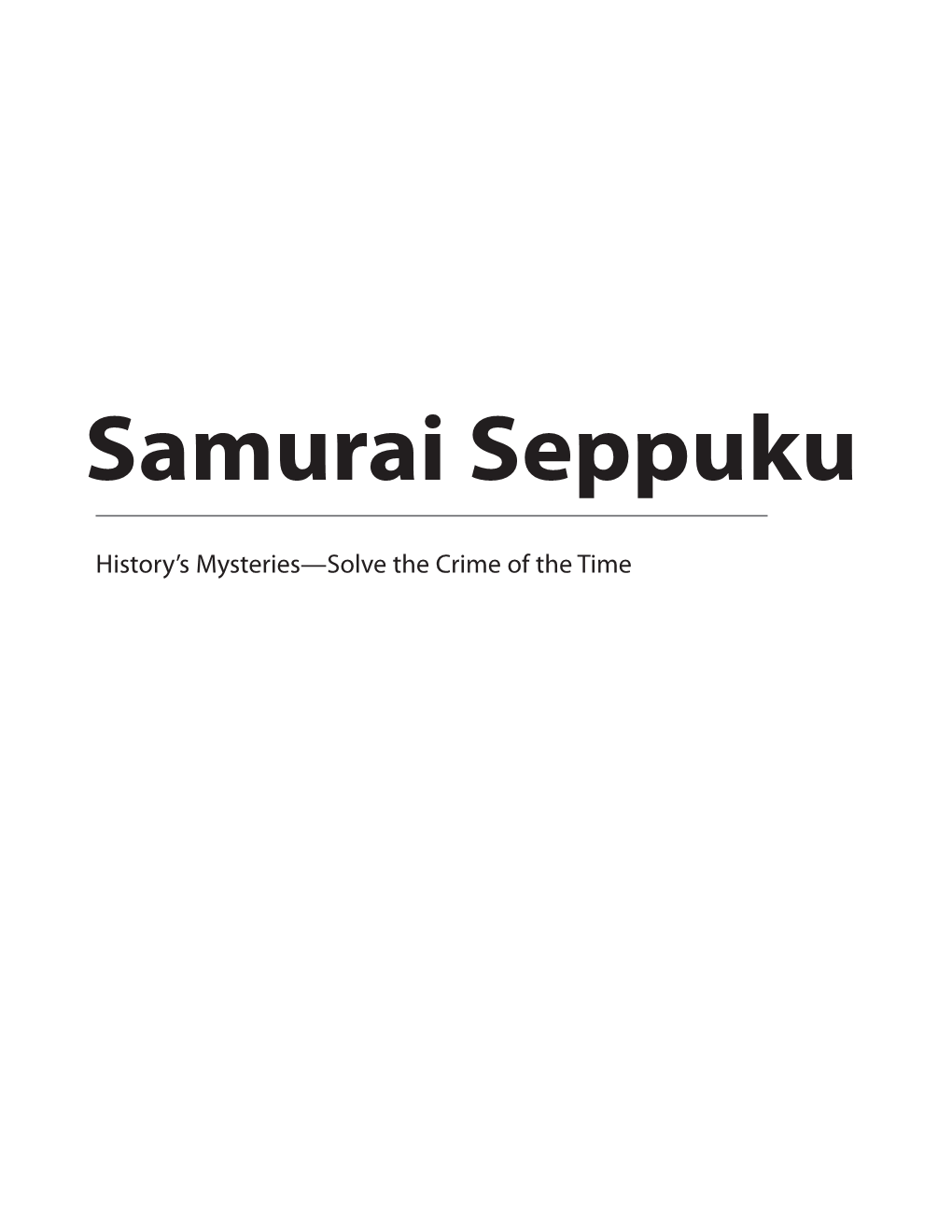 Samurai Seppuku