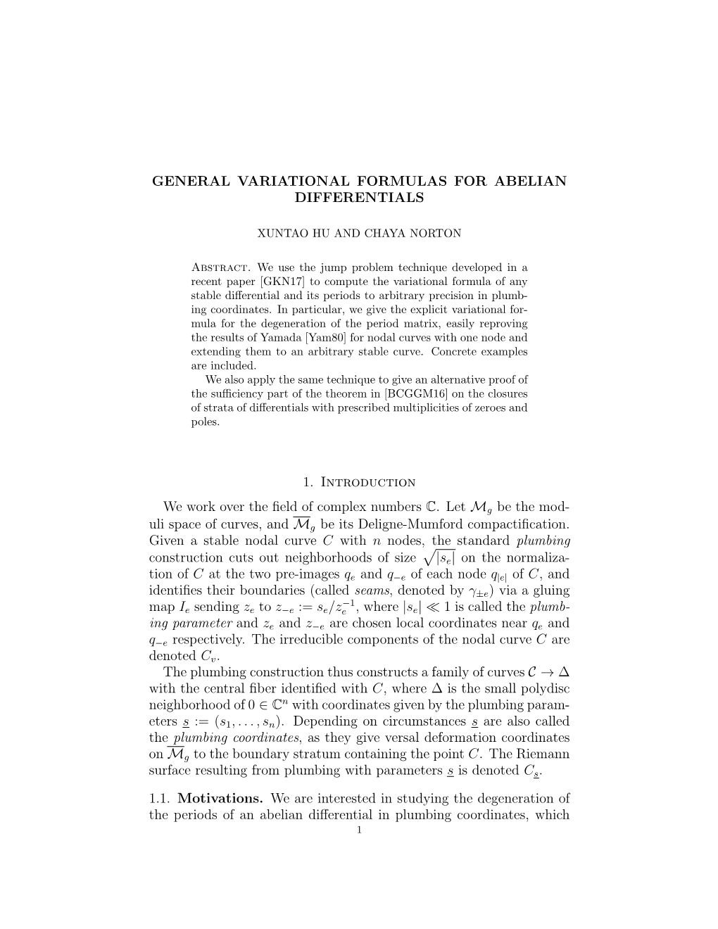 General Variational Formulas for Abelian Differentials