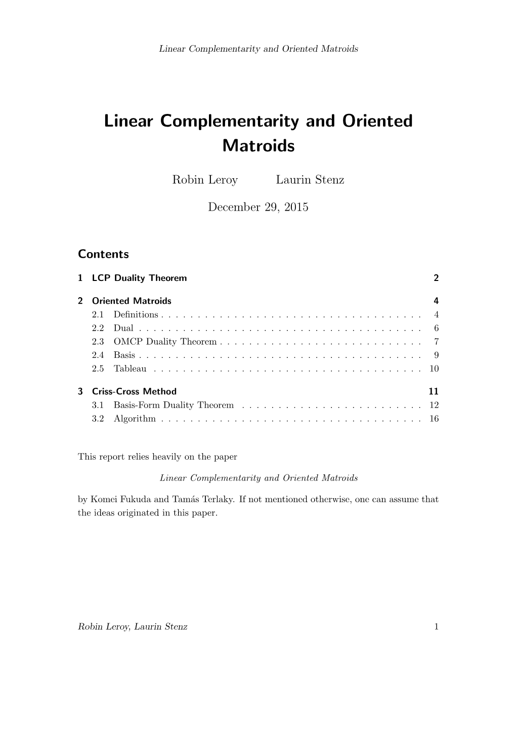 Linear Complementarity and Oriented Matroids