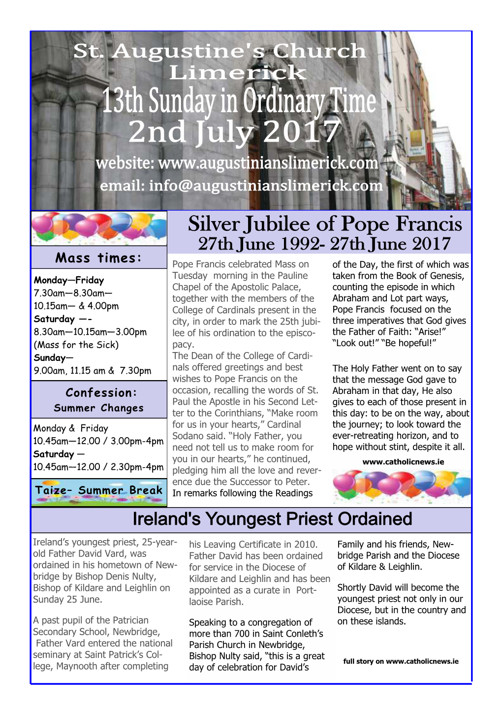 Bulletin July 2Nd 2017