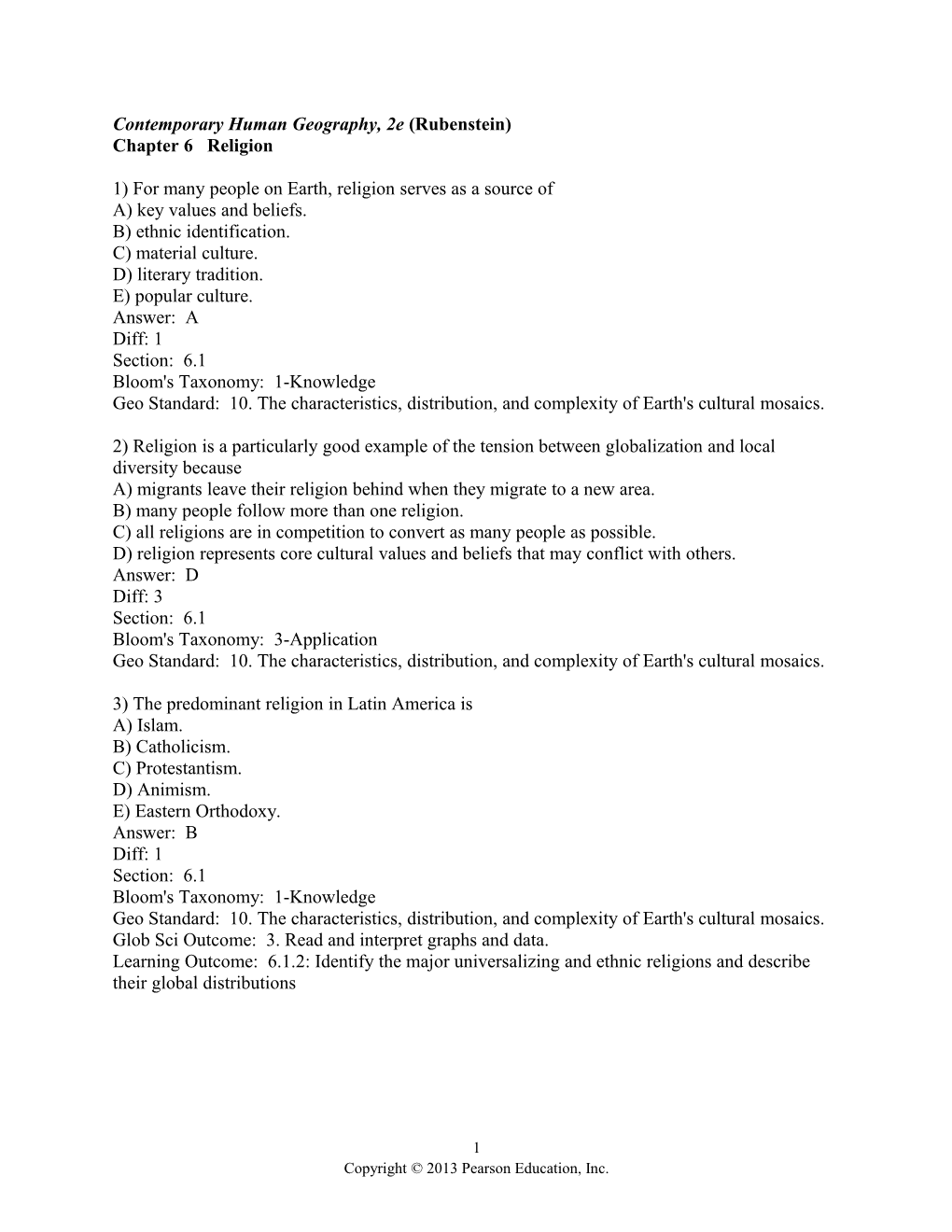 Contemporary Human Geography, 2E (Rubenstein) s1