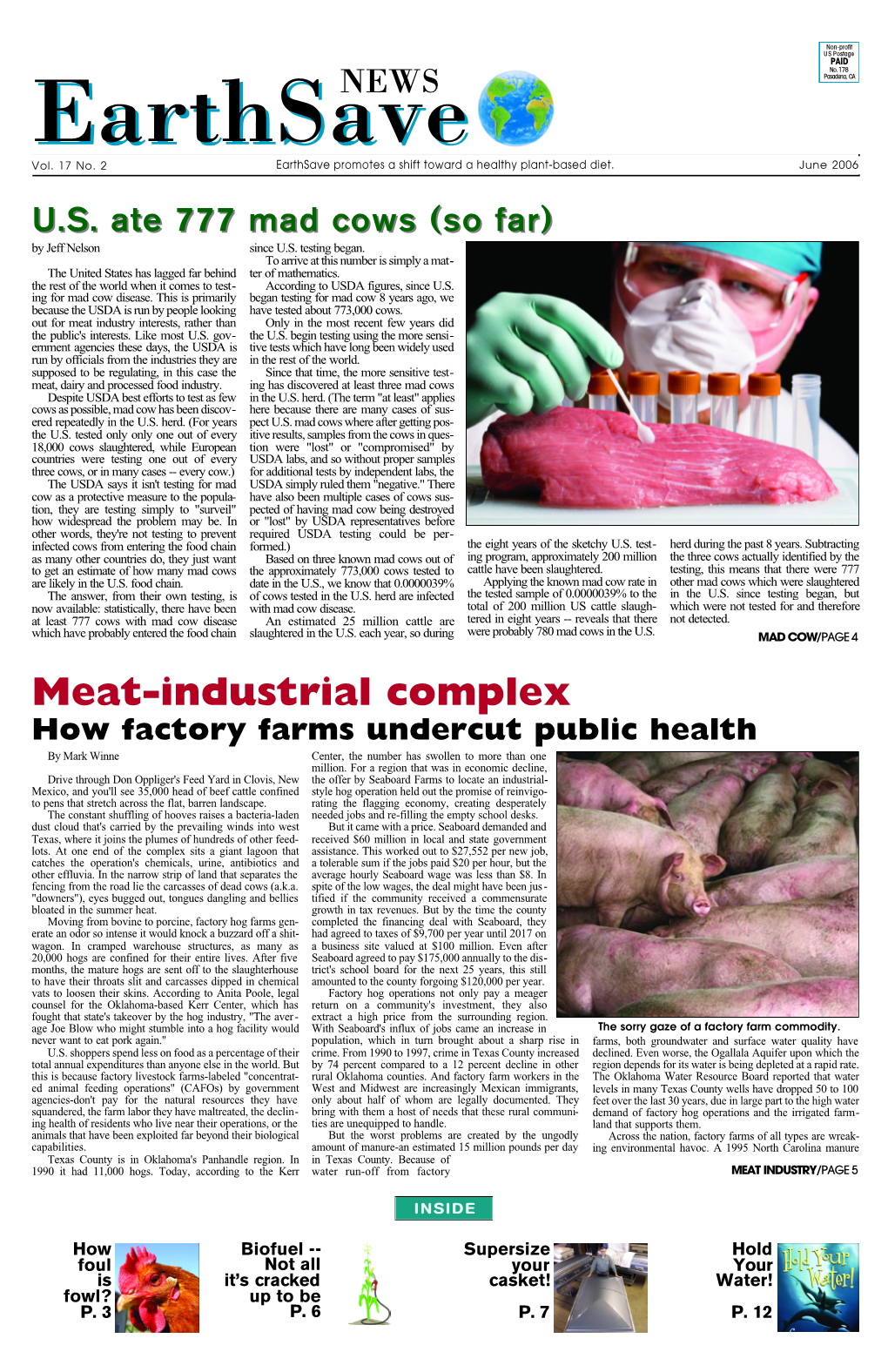 Meat-Industrial Complex How Factory Farms Undercut Public Health by Mark Winne Center, the Number Has Swollen to More Than One Million