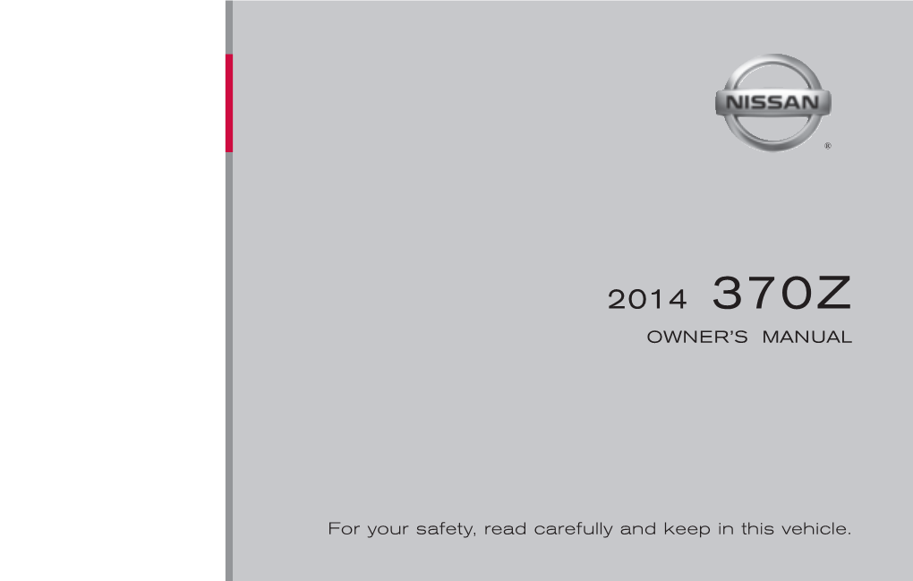 2014 Nissan 370Z | Owner's Manual | Nissan