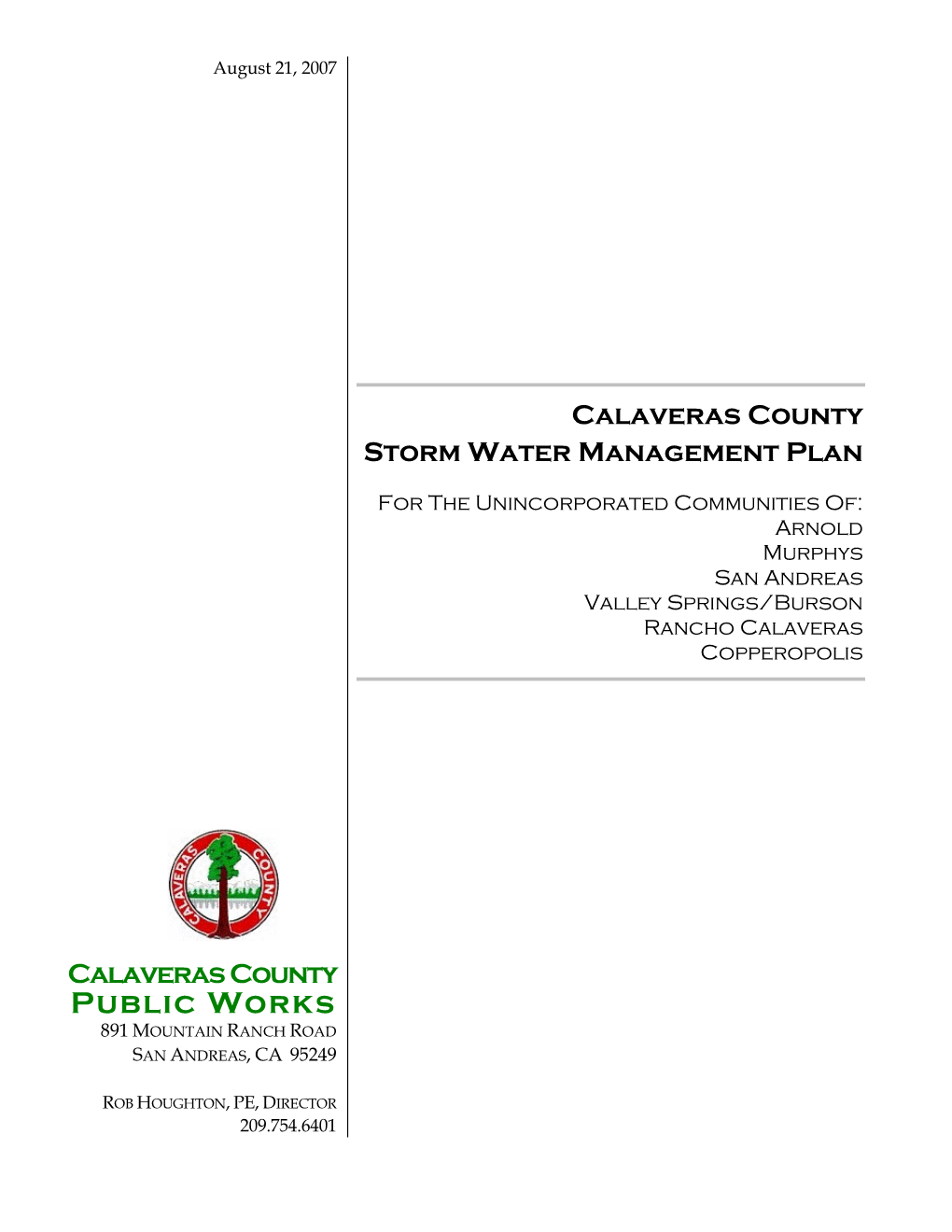 Storm Water Management Plan