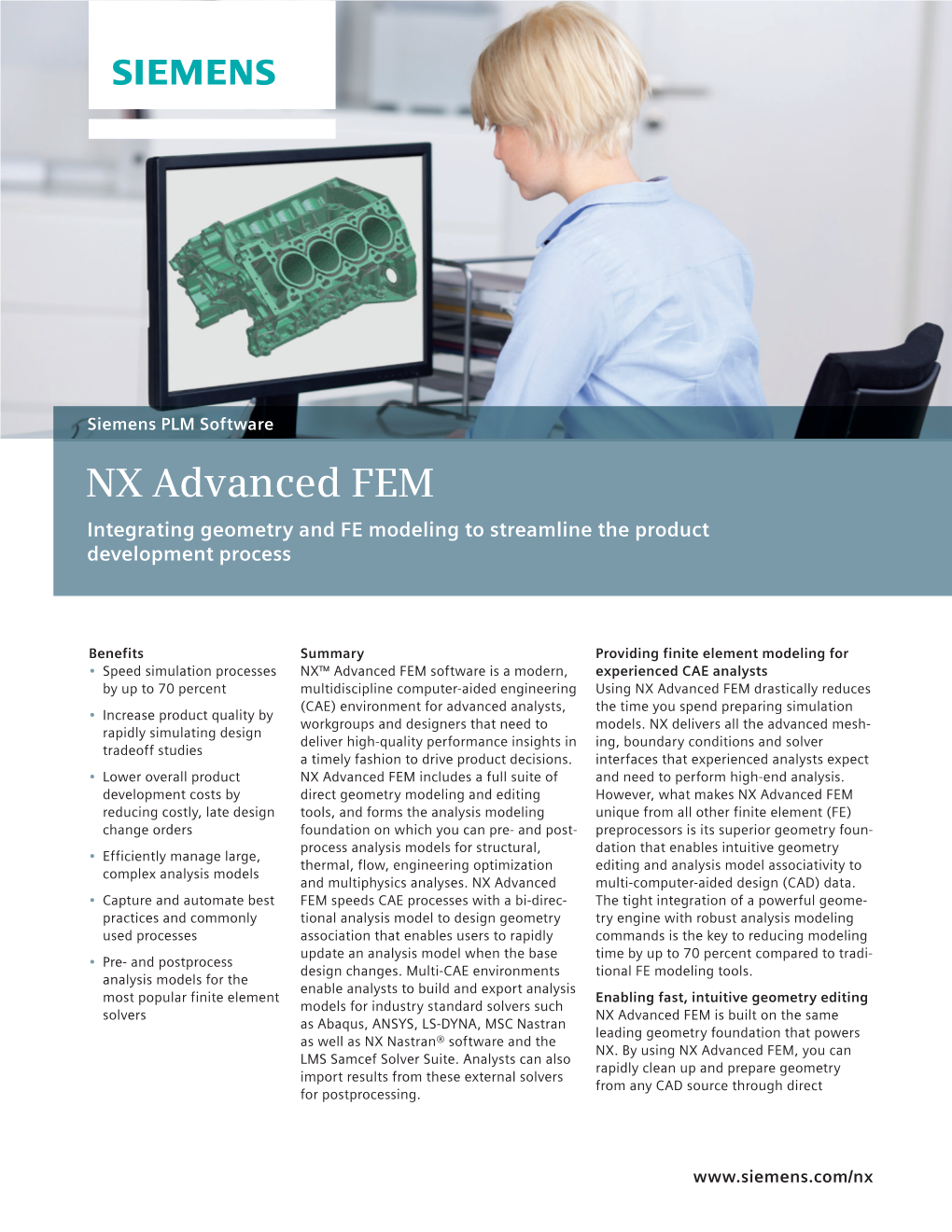 NX Advanced FEM Integrating Geometry and FE Modeling to Streamline the Product Development Process