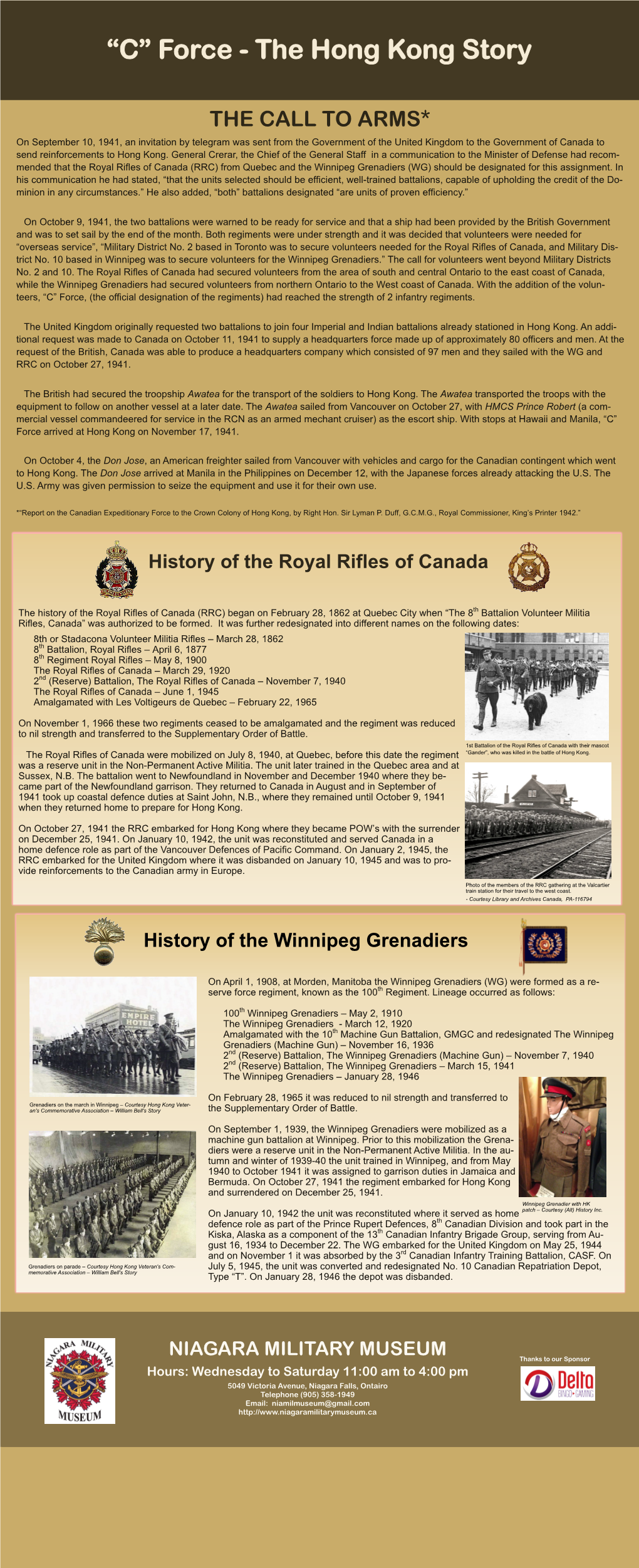 History of the Winnipeg Grenadiers