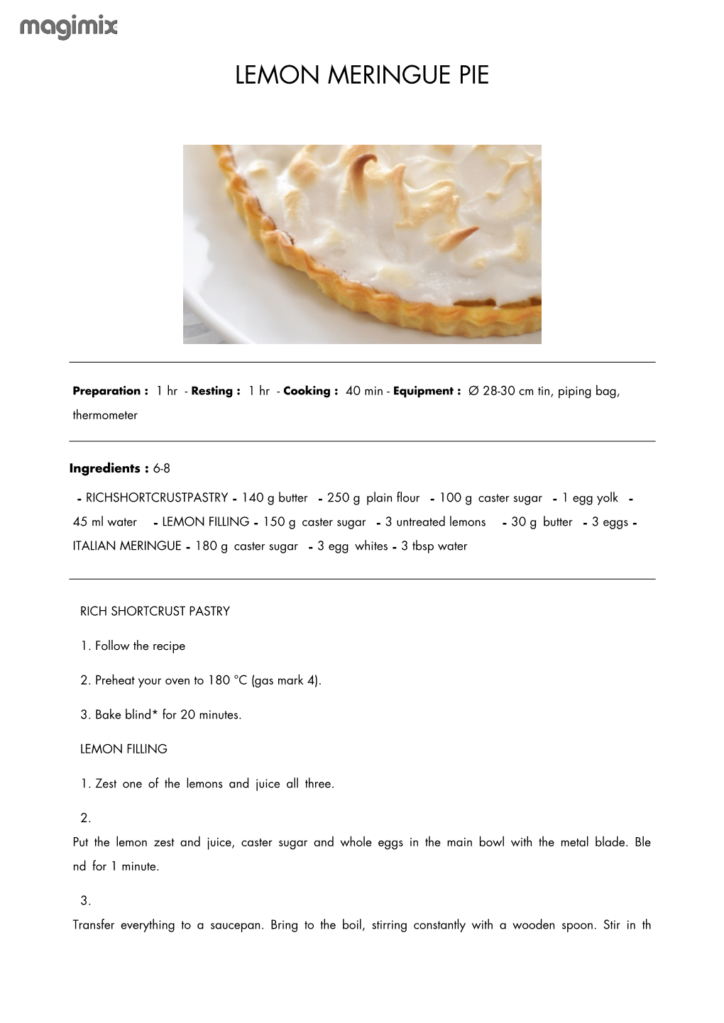 Lemon Meringue Pie