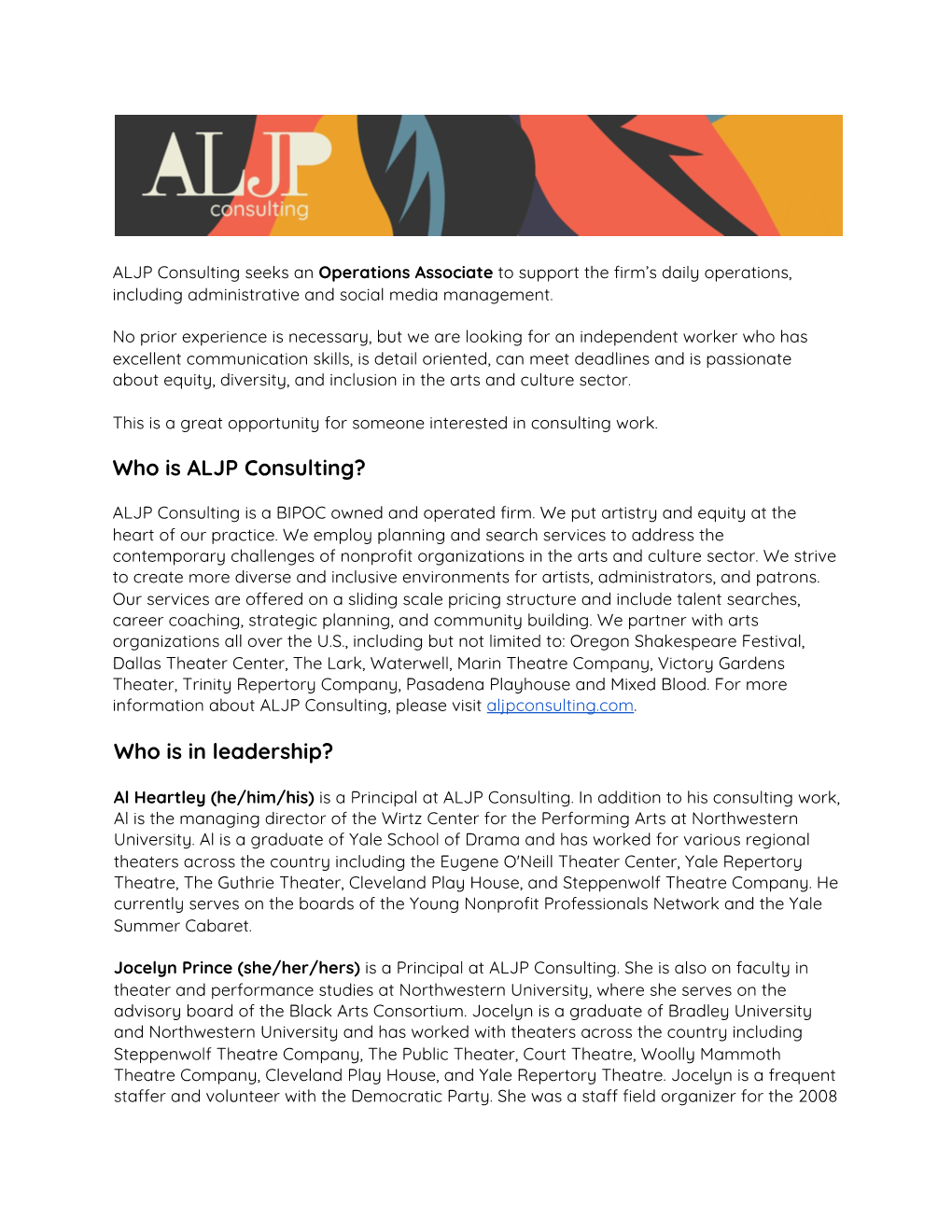 Who Is ALJP Consulting?