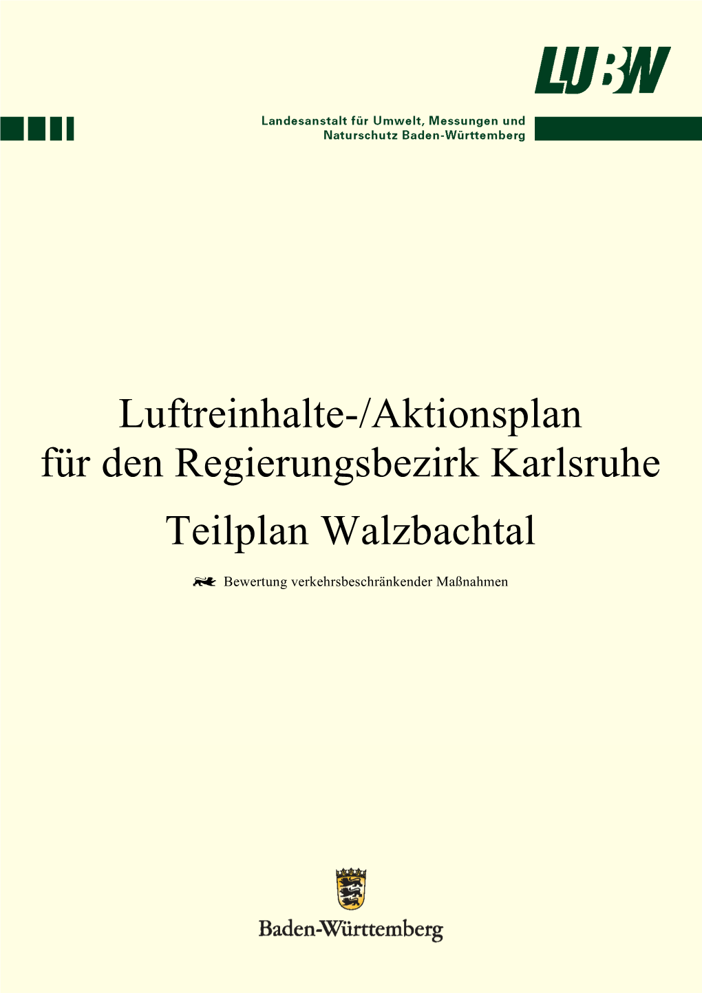LUBW Bewertung LRP Walzbachtal