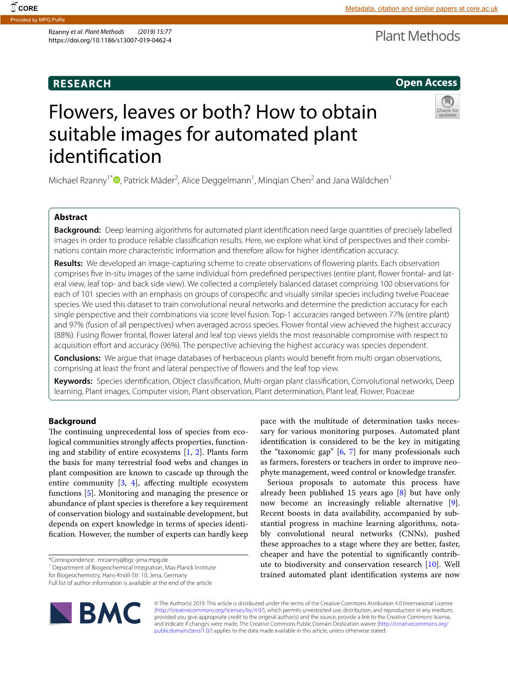 How to Obtain Suitable Images for Automated Plant Identification