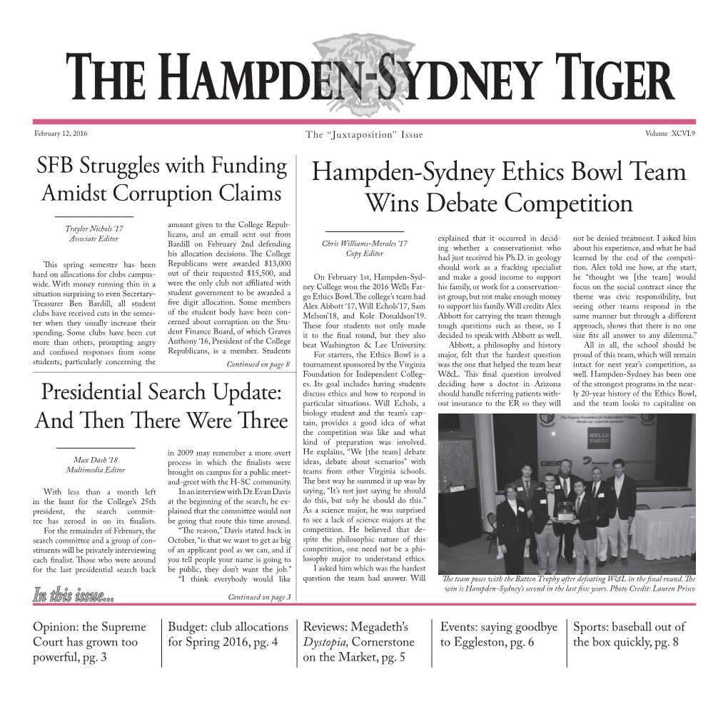 The Hampden-Sydney Tiger